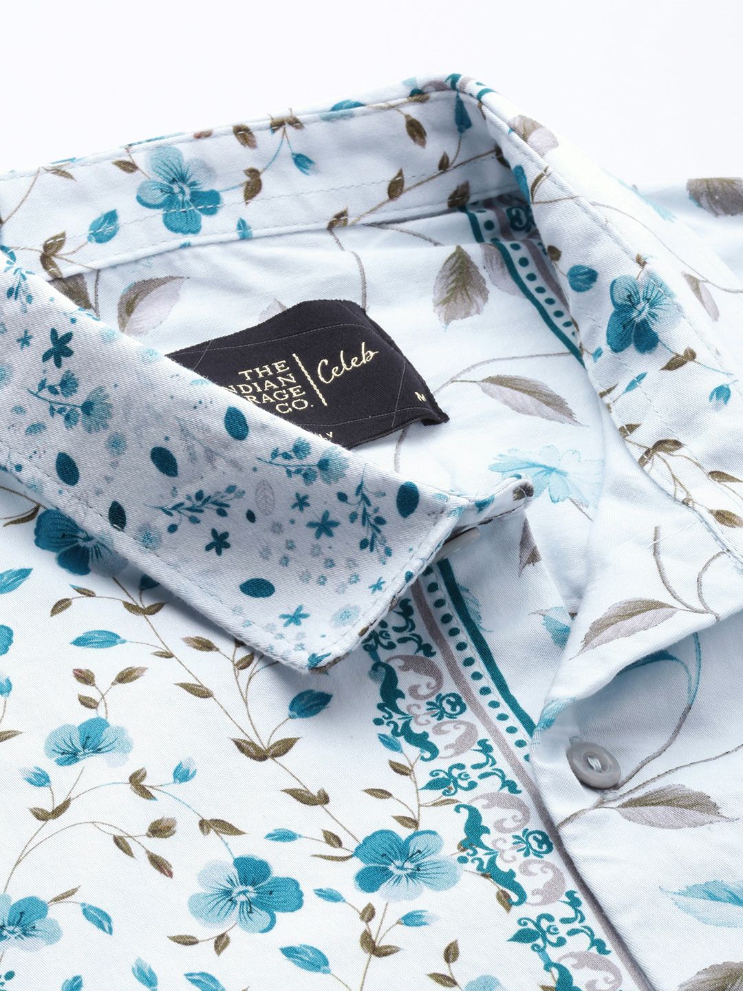 The Indian Garage Co Men Slim Fit Floral Opaque Printed Shirt