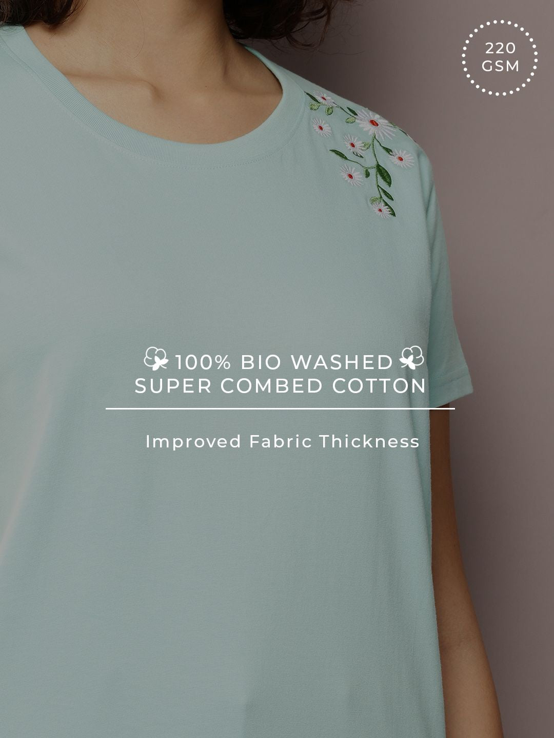 DILLINGER Women Boxy Regular Embroidery Crew Neck Tshirt