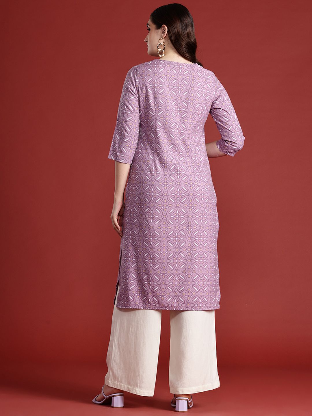 Anouk Ethnic Motifs Print Straight Kurta