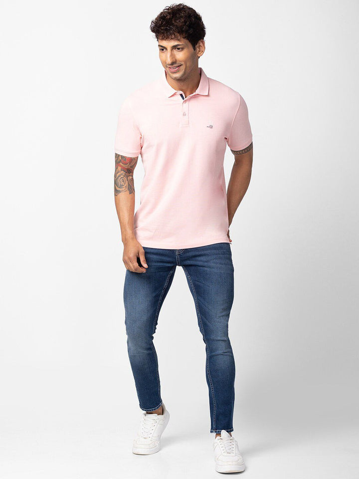 SPYKAR Men Cotton Polo Collar T-shirt