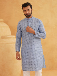 SOJANYA Floral Printed Cotton Linen Kurta With Churidar