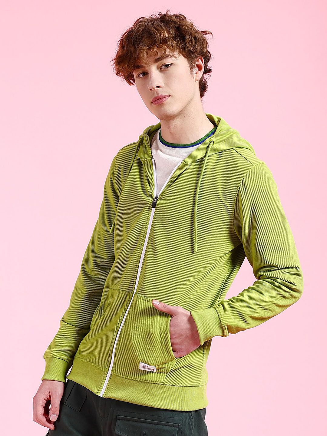 The Indian Garage Co Long Sleeves Hood Zipfront Sweatshirt