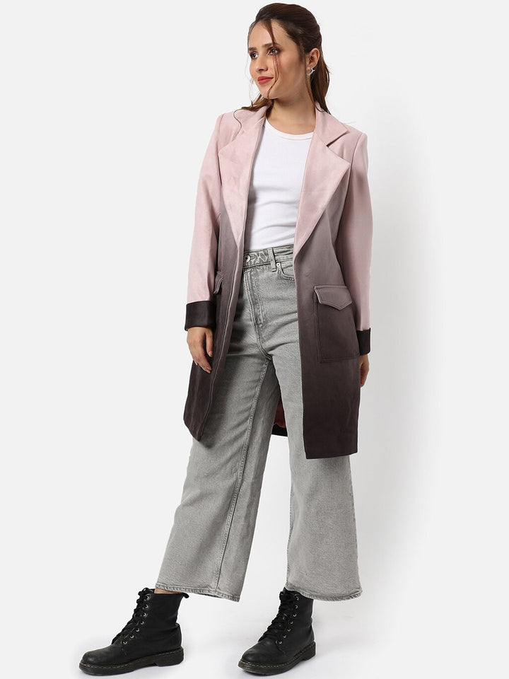 Kampus Sutra Wanita Pink & Brown Design Overcoats