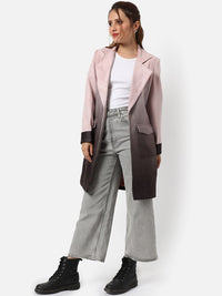 Kampus Sutra Wanita Pink & Brown Design Overcoats