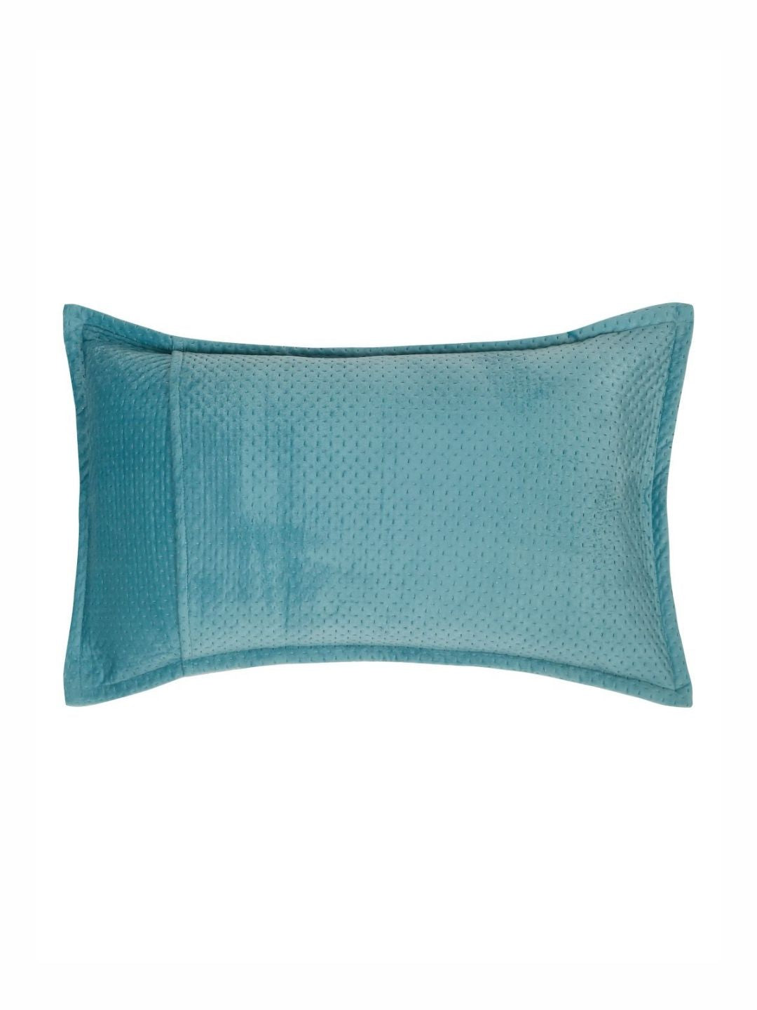 HOSTA HOMES Turquoise Blue 2 Pieces Self Design Rectangle Shaped Pillow Covers