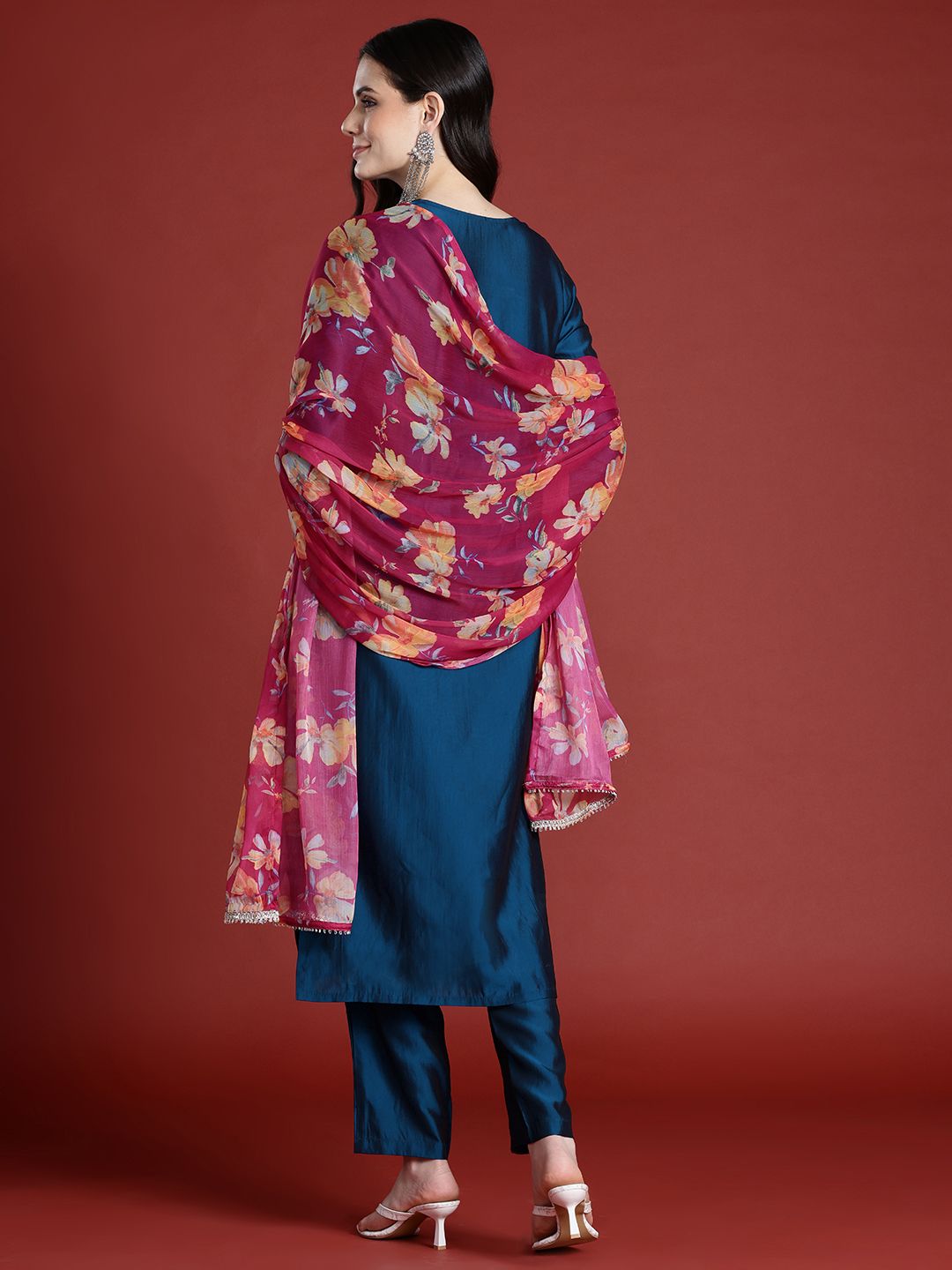 Anouk Regular Gotta Patti Kurta with Trousers & With Dupatta
