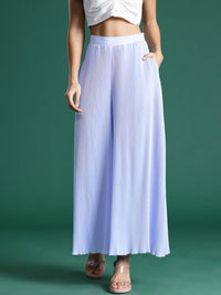 DressBerry Women Accordion Pleats Flared Palazzos