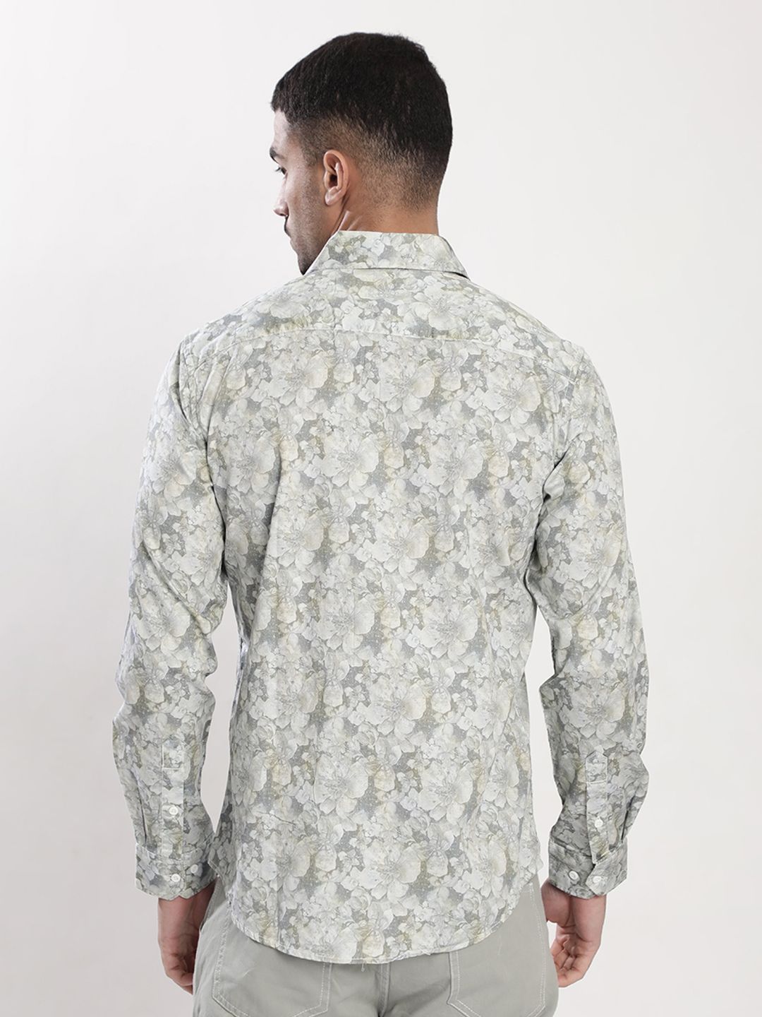 Bene Kleed Slim Fit Floral Printed Cotton Casual Shirt
