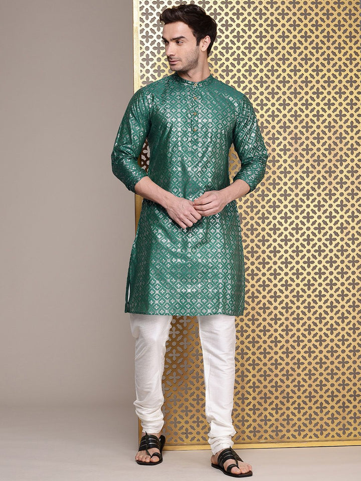 House of Pataudi Geometric Printed Jashn Kurta