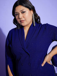 Sassafras Curve Plus Size Lapel Collar Dress