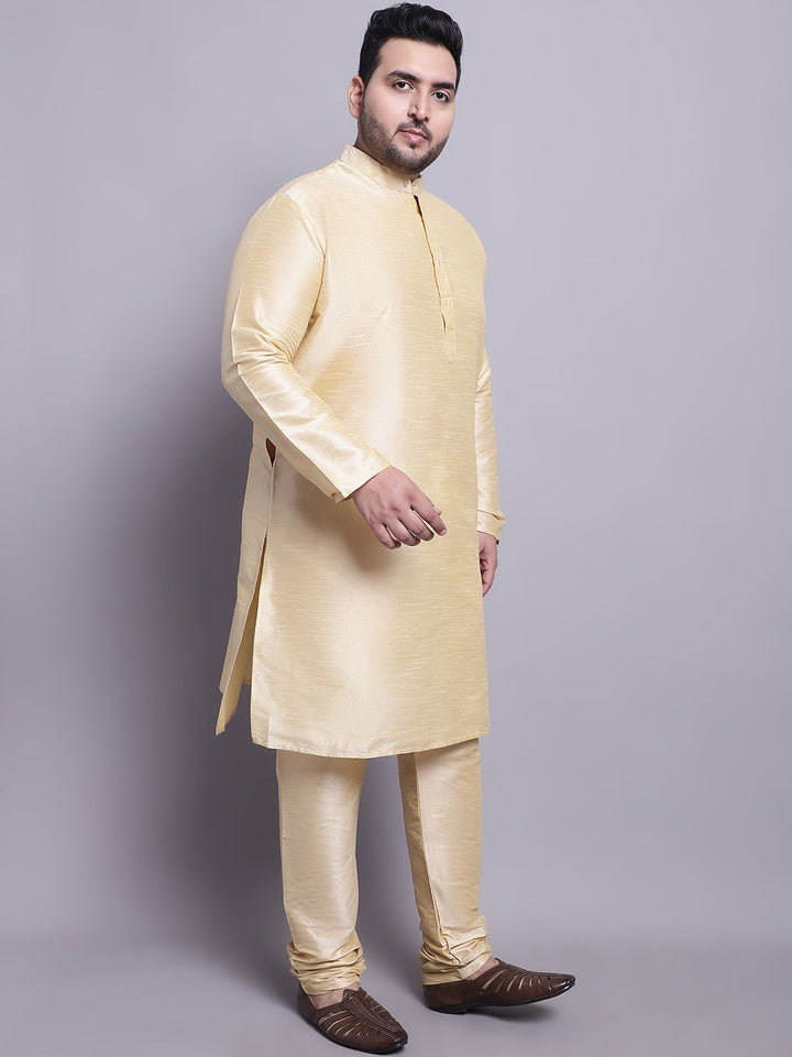 SOJANYA PLUS Mandarin Collar Kurta With Churidar & Nehru Jacket