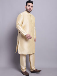 SOJANYA PLUS Mandarin Collar Kurta With Churidar & Nehru Jacket