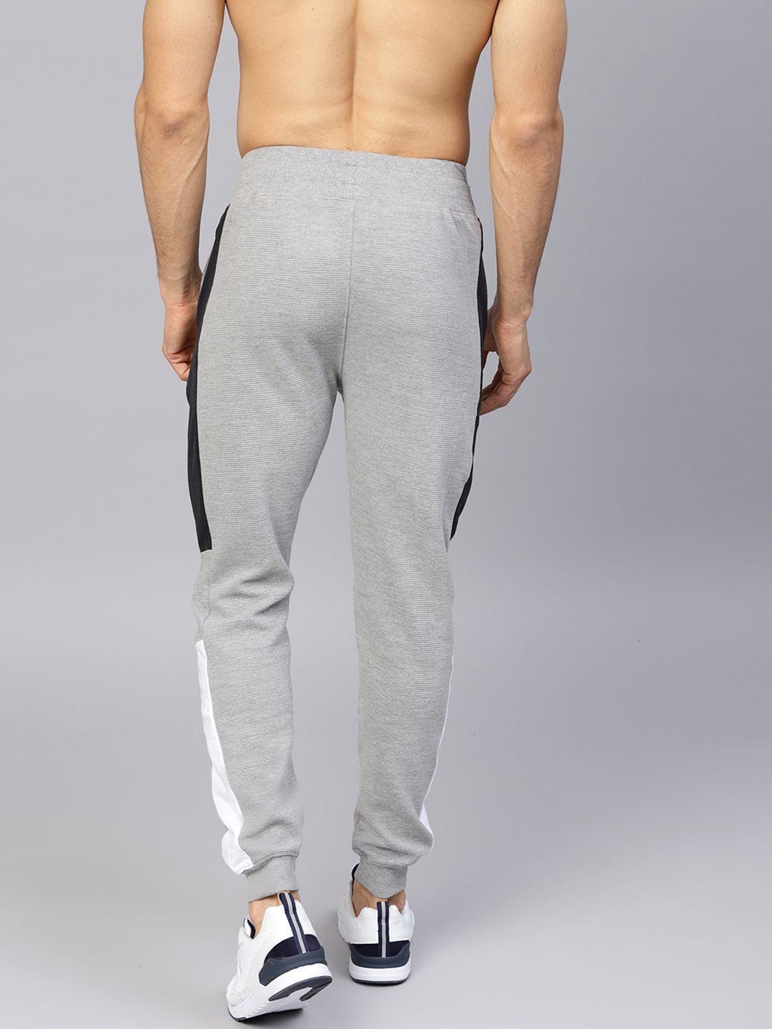 HRX by Hrithik Roshan Men Grey Melange Lifestyle Slim Fit Ottoman Joggers