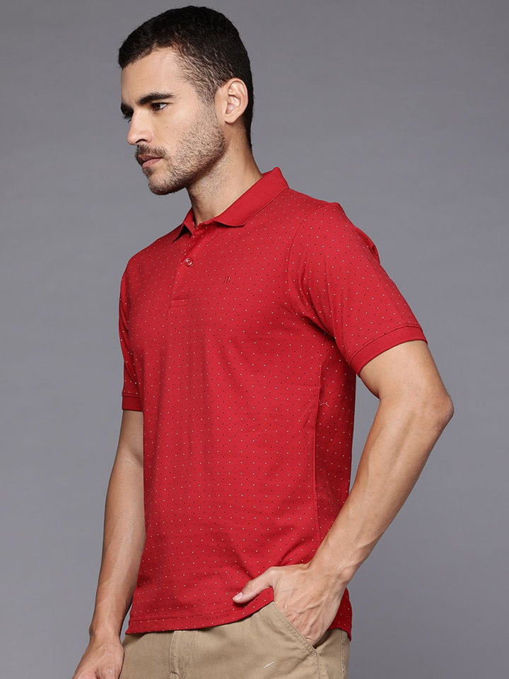 Raymond Slim Modern Fit Printed Polo Collar Pure Cotton T-shirt