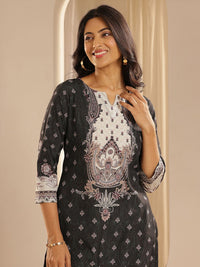 Libas Ethnic Motifs Printed Crepe Straight Kurta