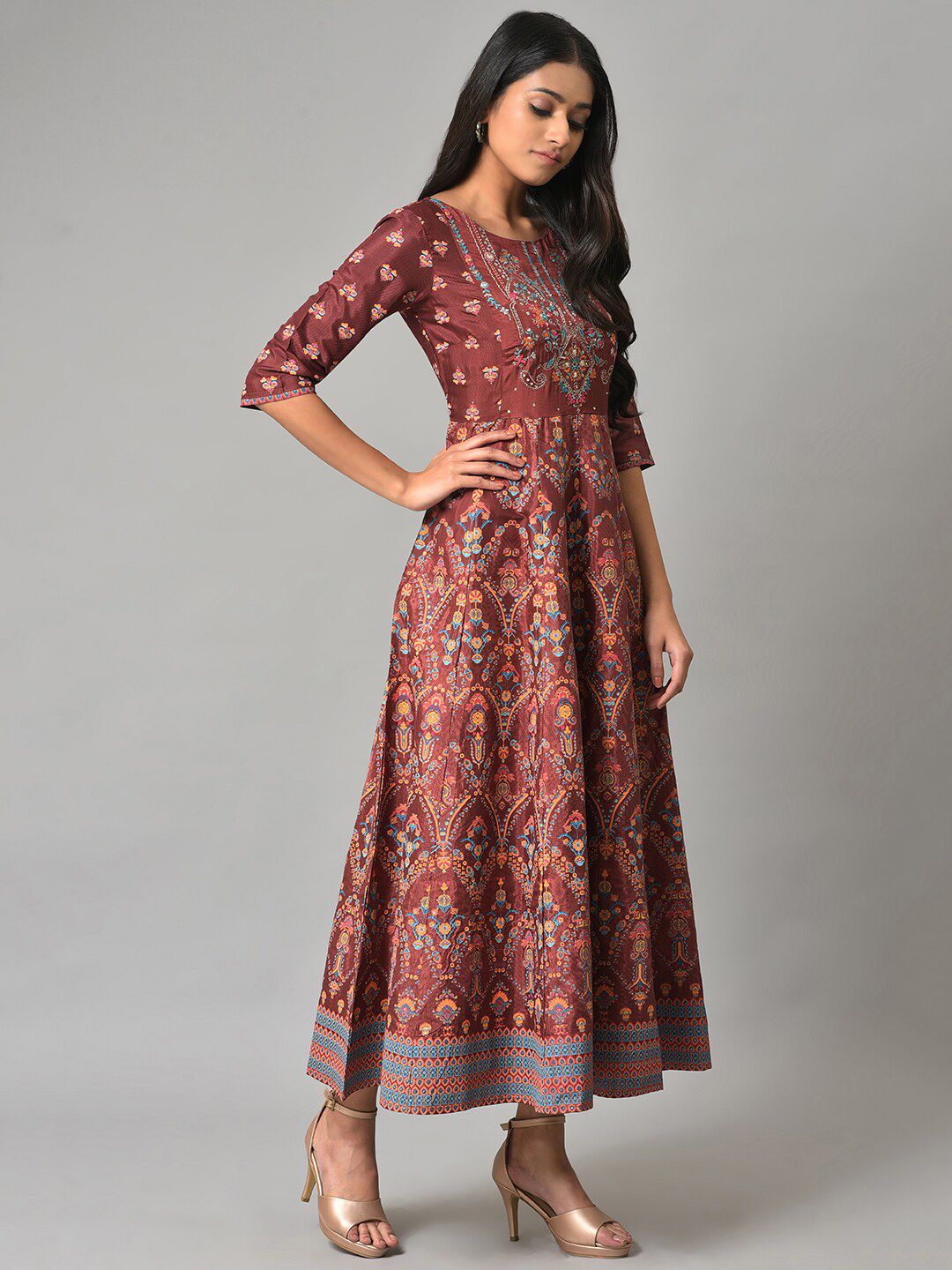 W Ethnic Motifs Ethnic Maxi Dress