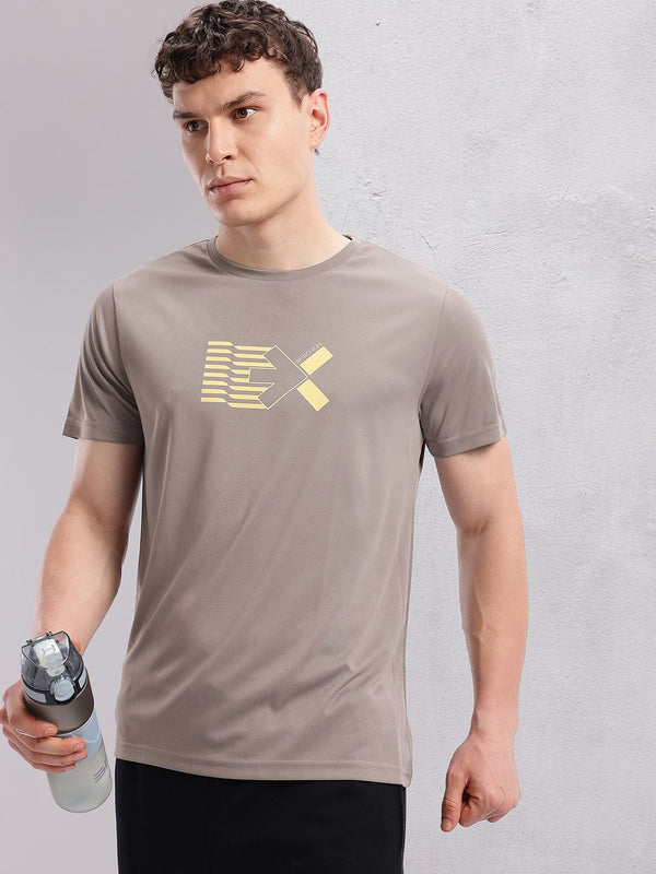 HRX oleh logo jenama Hrithik Roshan Men dicetak dengan cepat-kering T-shirt