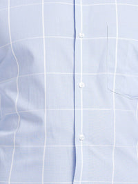 Park Avenue Slim Fit Windowpane Checked Organic Cotton Formal Shirt