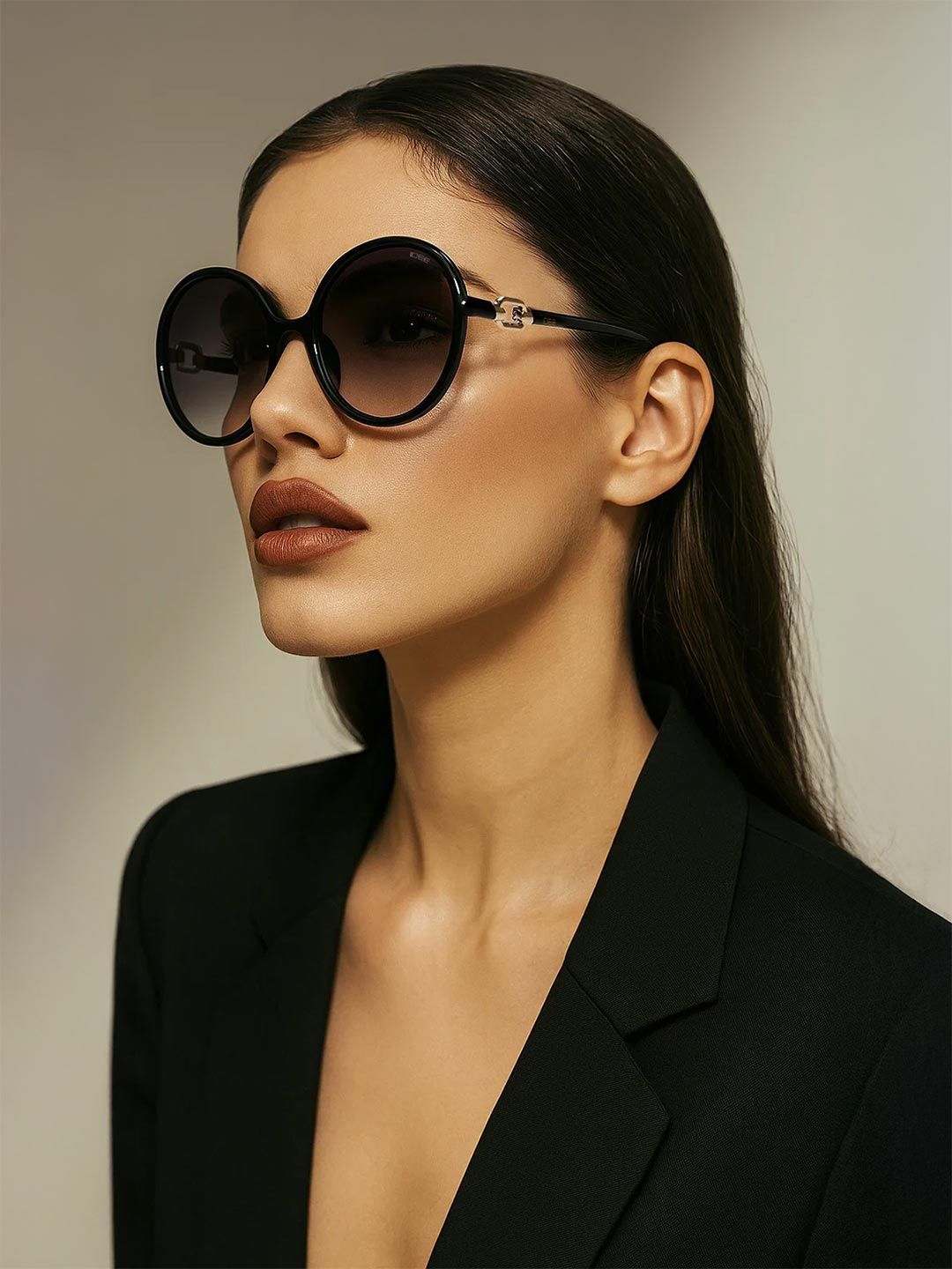 IDEE Women Round Sunglasses with UV Protected Lens IDS2942C1SG
