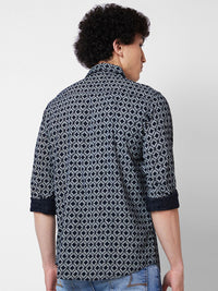 SPYKAR Geometric Printed Cotton Casual Shirt