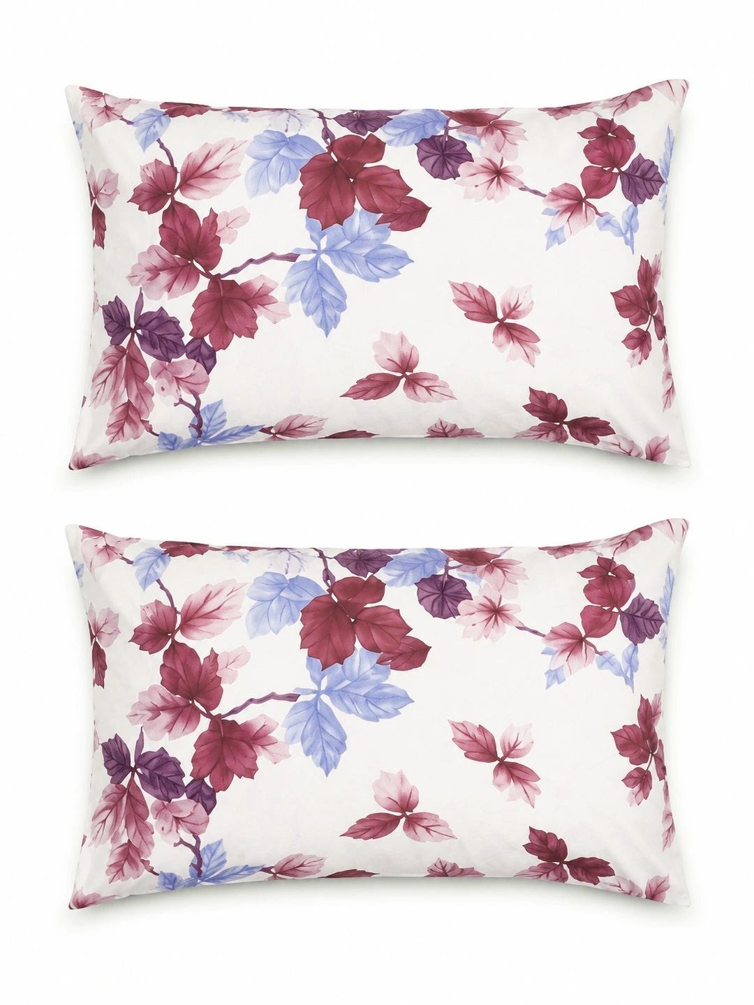 KLOTTHE Cream-Coloured Floral 300 TC King Bedsheet with 2 Pillow Covers