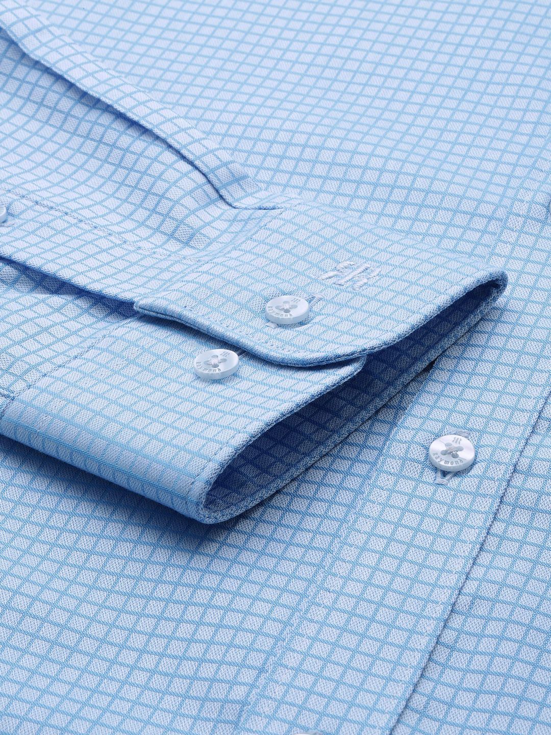 Raymond Pure Cotton Checked Slim Fit Formal Shirt
