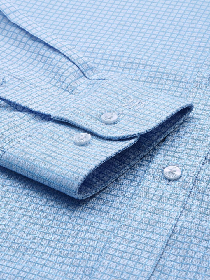 Raymond Pure Cotton Checked Slim Fit Formal Shirt