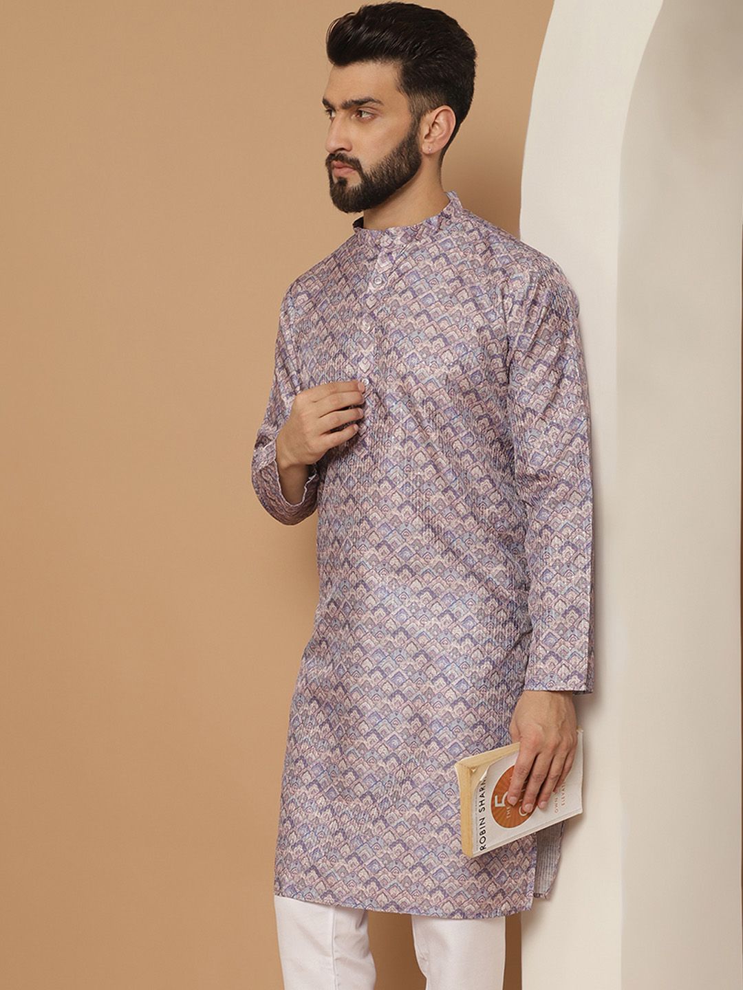 Anouk Men Ungu Printed Kurta