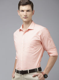 Park Avenue Slim Fit Micro Checked Pure Cotton Formal Shirt