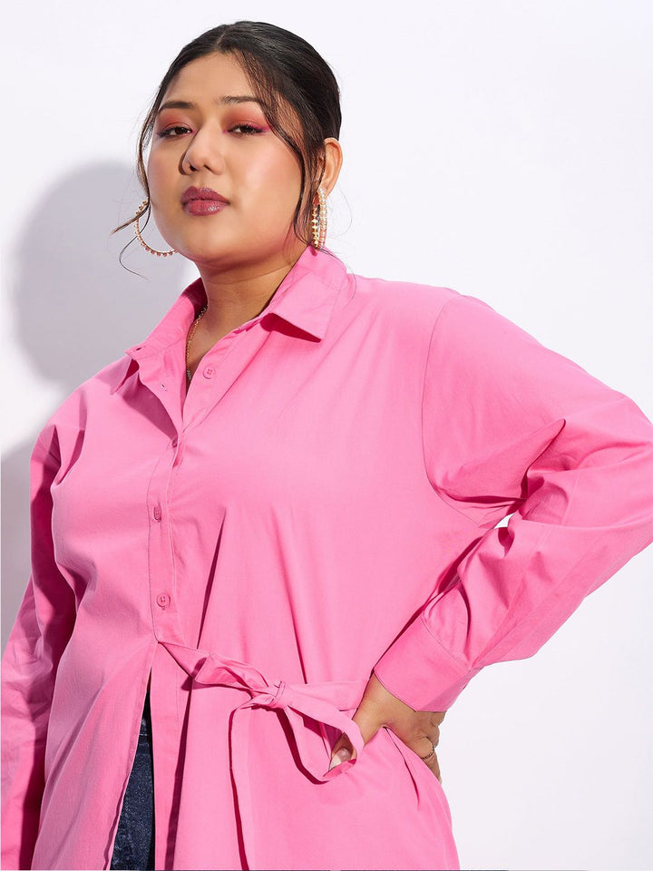 SASSAFRAS Curve Plus Size Pure Cotton Casual Shirt