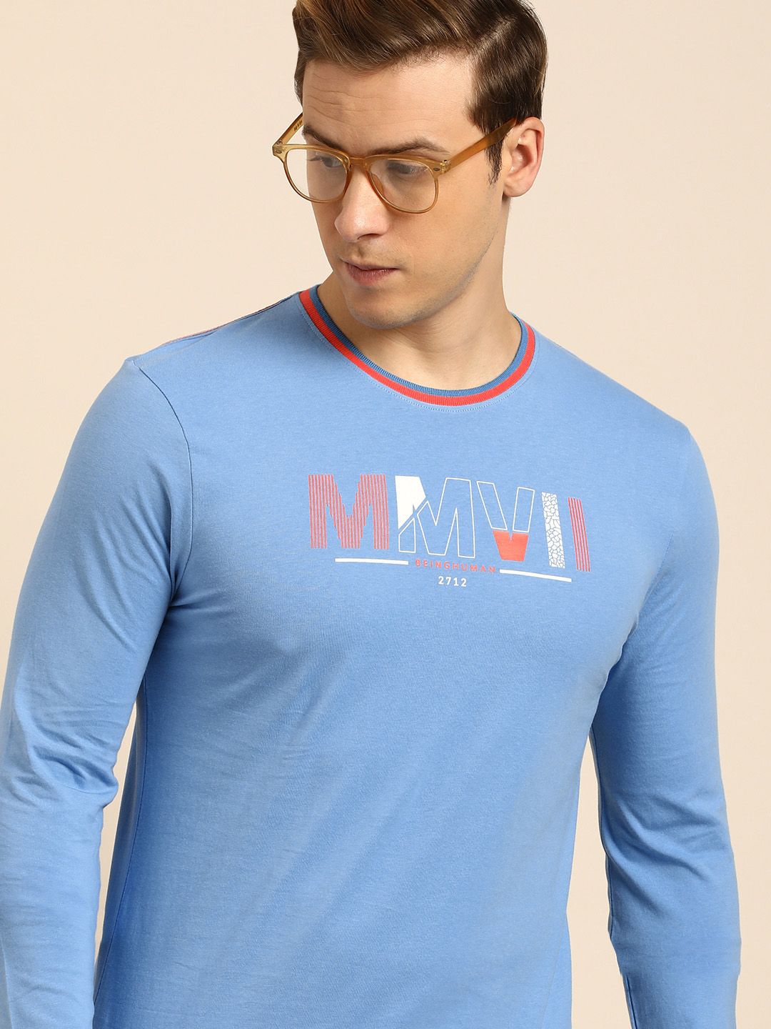 Being Human Typography Printed Pure Cotton T-shirt