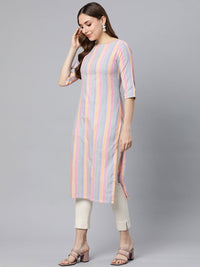 KALINI Women Striped Straight Kurta