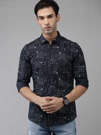 SPYKAR Cotton Slim Fit Opaque Printed Casual Shirt