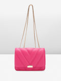 Lino Perros Textured Structured Sling Bag with Quilted Detail