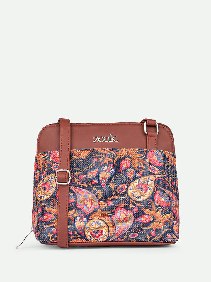Beg Sling Berstruktur Bercetak ZOUK Paisley