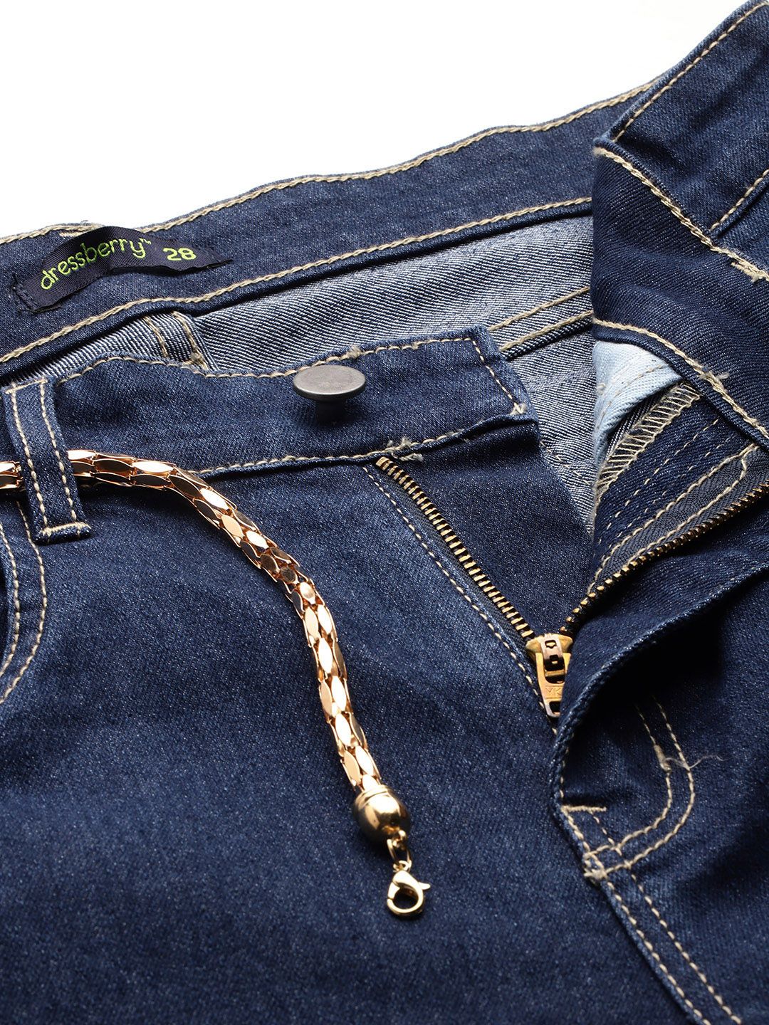 DressBerry Women Wide Leg Stretchable Jeans