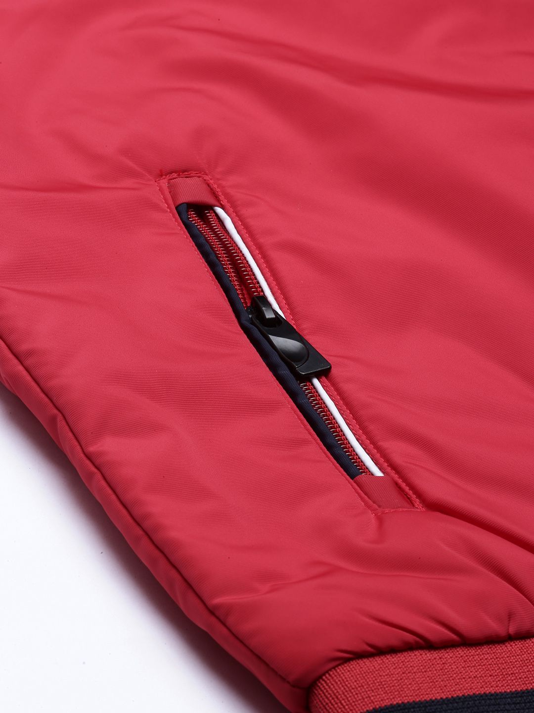 The Indian Garage Co Men Zip-Front Slim Fit Bomber Jacket