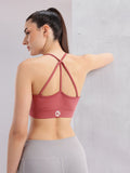 HRX by Hrithik Roshan Styled Back Lightly Padded Rapid-Dry Yoga Bra