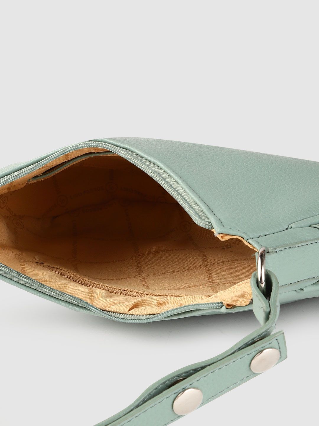 Lino Perros Women Sage Green Structured Baguette Bag