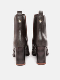 Lino Perros Women Point Toe Chelsea Boots with Block Heels