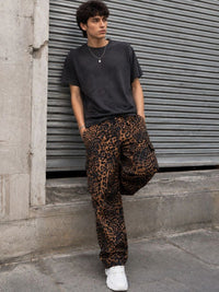 Eszett Men Printed Baggy Fit Cargos Trousers
