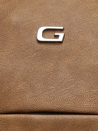 Gear Unisex Brown Faux Leather Solid Backpack