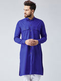 SOJANYA Men Blue Solid Pathani Kurta