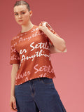 DressBerry Typography Printed Pure Cotton T-shirt