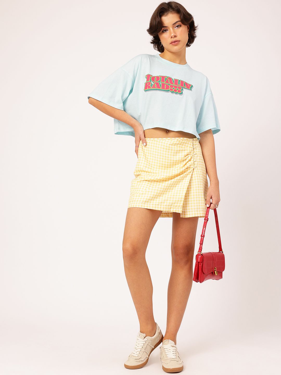 DressBerry Swag Infuser Slang Printed Boxy Crop Tee