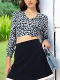 DressBerry Chic & Cheery Printed Empire Crop Top