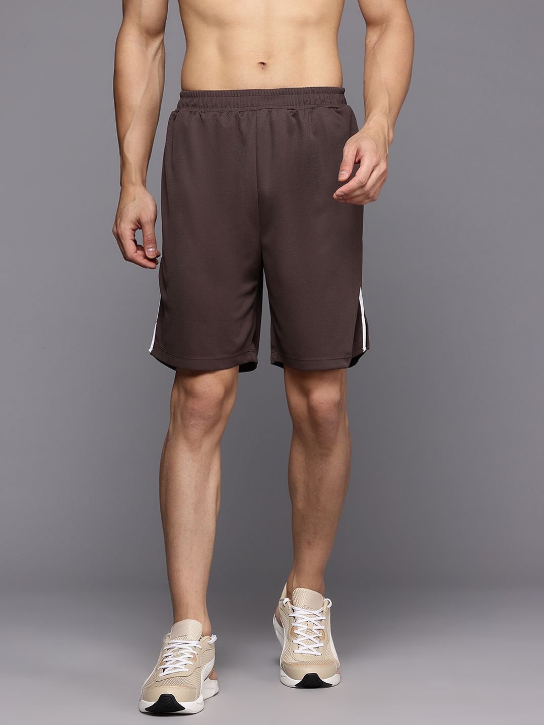 HRX by Hrithik Roshan Men Mid-Rise Brand Logo Print Detail Rapid-Dry Training Shorts