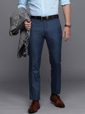 Raymond Men Solid Slim Fit Flat Front Formal Trousers