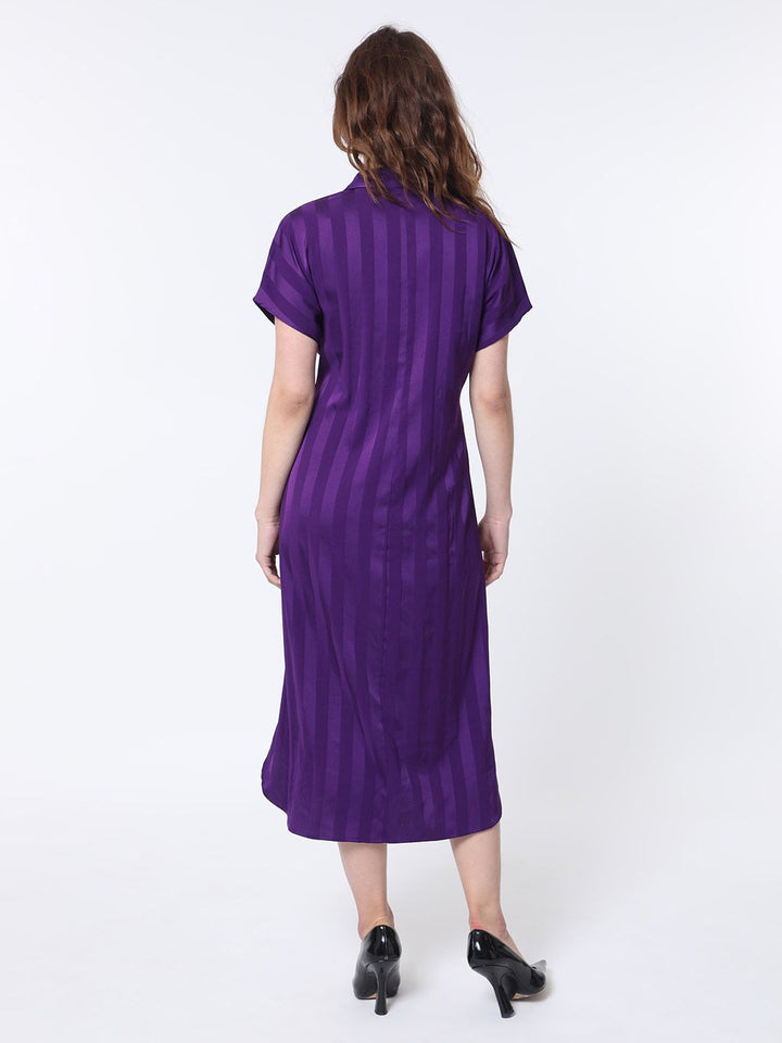 RAREISM Striped A-Line Midi Dress