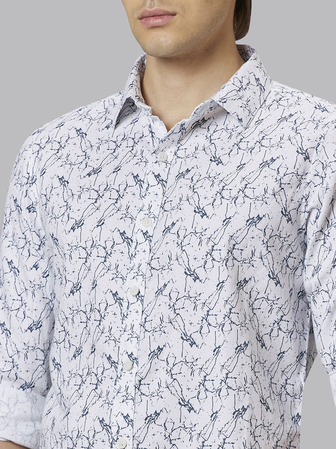 Being Human Abstract Printed Shirt Collar Slim Fit Pure Cotton Casual Shirt